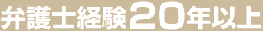 弁護士経験 ２０年以上